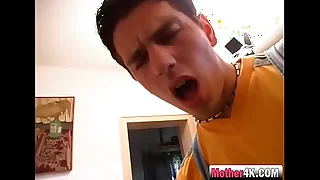 Big titted mature slut fucked fixed by a young handyman&excl;